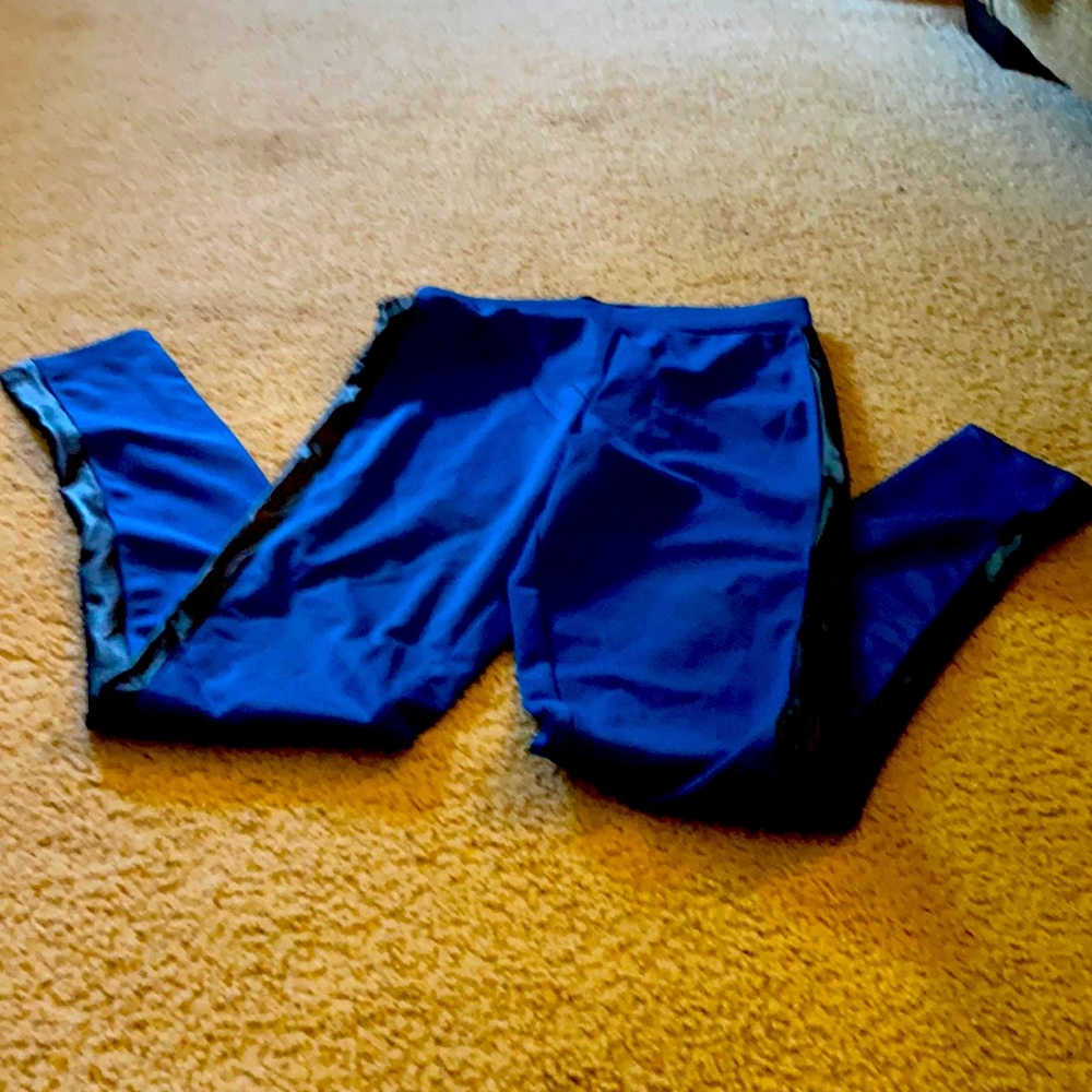 blue black pants